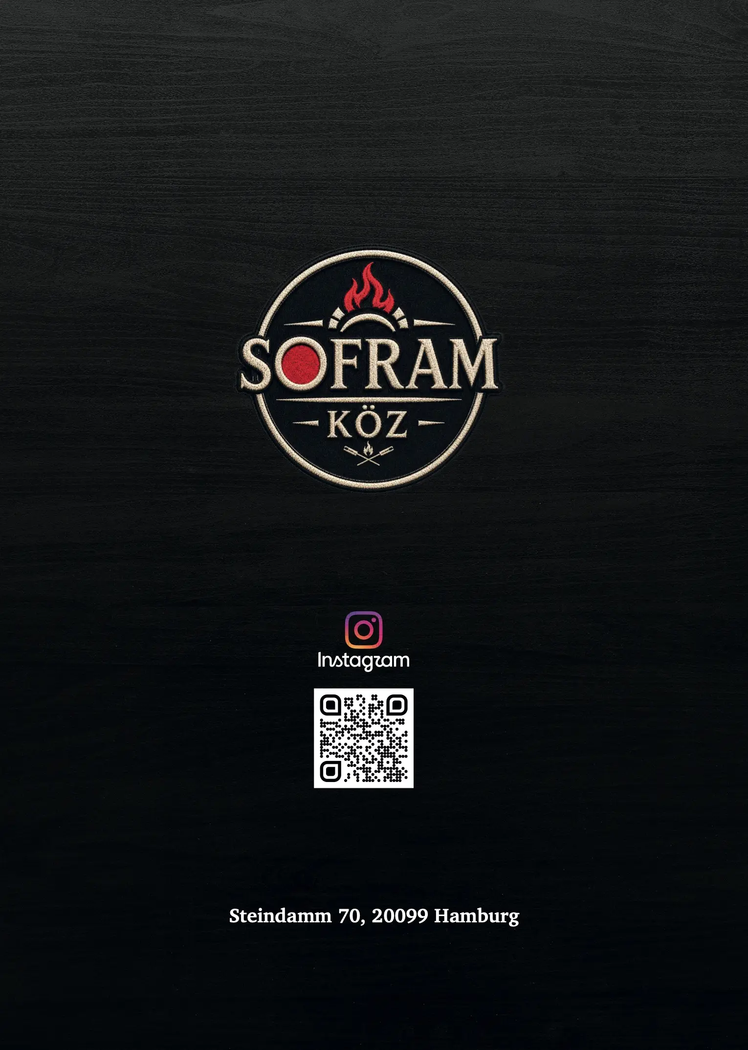 Speisekarte Seite 16: Rückseite – Sofram Köz, Steindamm 70, 20099 Hamburg